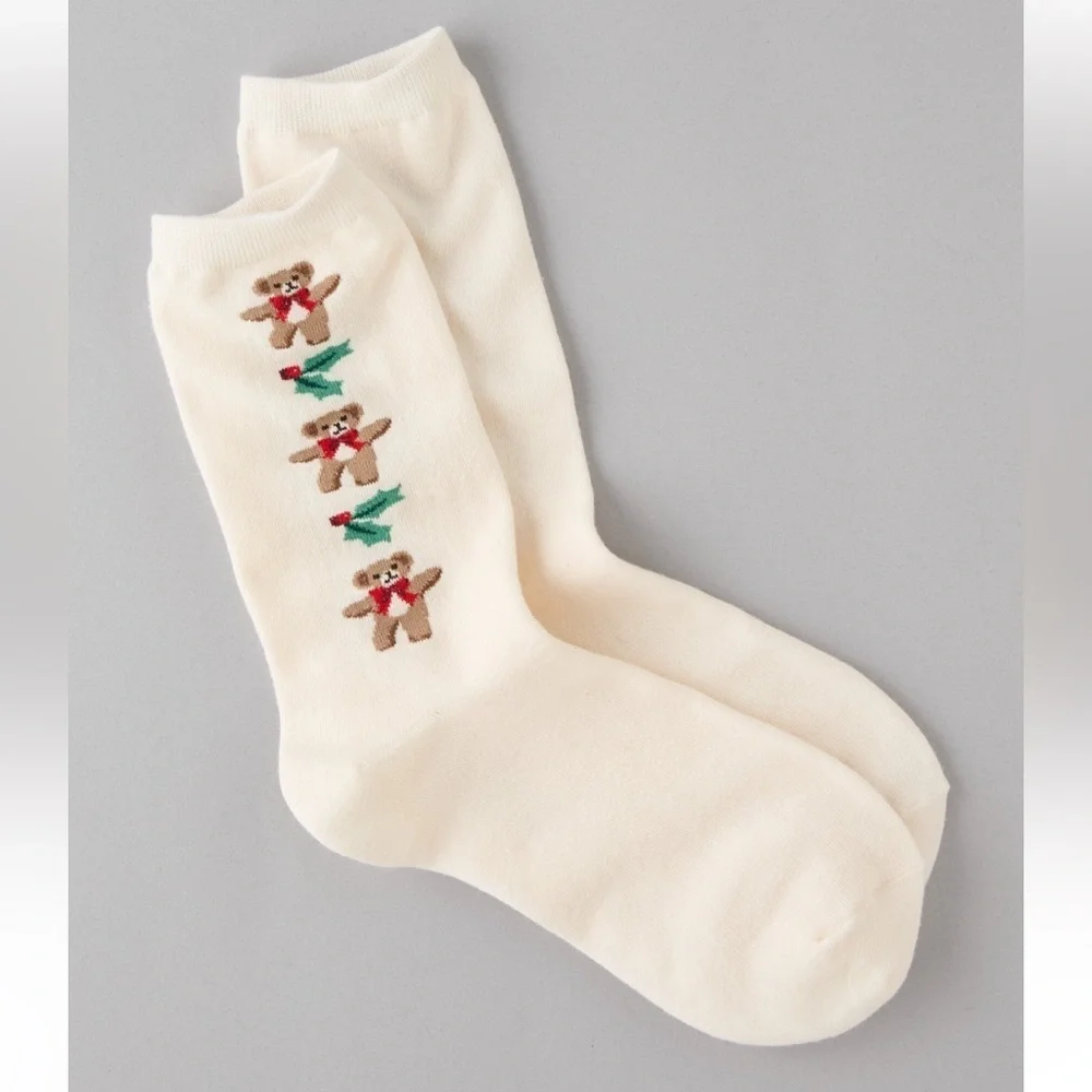 AE Teddy Bear Crew Socks